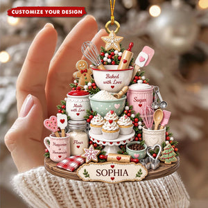 Personalized Christmas Baking Mixer Ornament, Gift For Baking Lovers