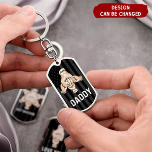 To My Daddy,Never Forget That I Love You -Personalized Aluminum Keychain