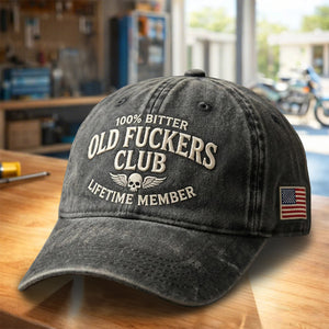Old Bikers Club - Funny Biker Hat, Vintage Dad Cap