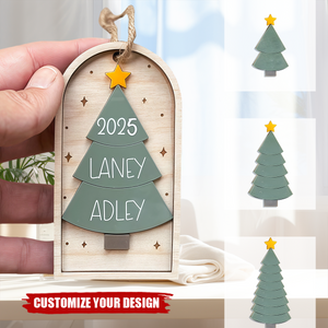Personalized Family Christmas Tree Ornament