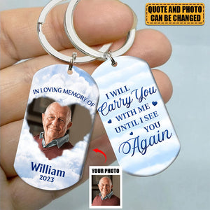 Custom Photo Memorial Personalized Keychain