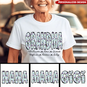 Personalized Mimi Shirt with Grandkids' Names-Cute Gift for Gigi, Mimi, Nana