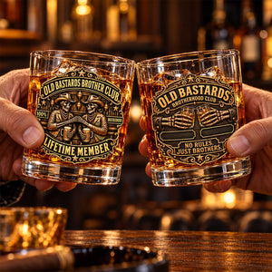 Brotherhood Built To Last Forever - Personalized Whiskey Glass