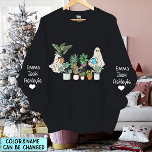 Personalized Halloween Ghost Plant Sweatshirt,Crazy Plant Lady