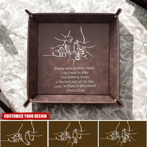 Coming Home Is The Best Part Of My Day - Personalized Valet Tray For Father's Day