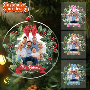 Personalized Family Photo Christmas Ornament