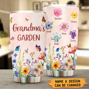 Personalized Tumbler - Grandma's Garden - Best Gift For Grandma
