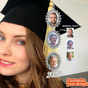 Personalized Class of 2025 Graduation Tassel Photo Charm Memorial Gift