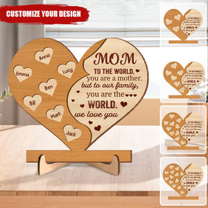 You Are A Mother Heart-shaped Personalized Wooden Plaque