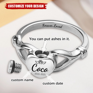Forever In My Heart - Personalized Memorial Urn Ring