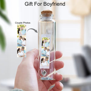 Best Friend Couple Family Photo Gift – Personalised Message in a Bottle