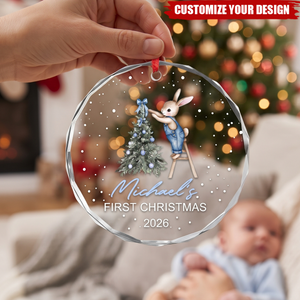 Personalized Baby Christmas Ornament, Keepsake For Baby Girl Boy