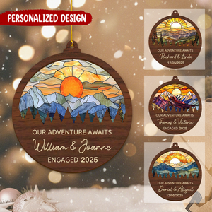 Our Adventure Awaits Engaged Ornament