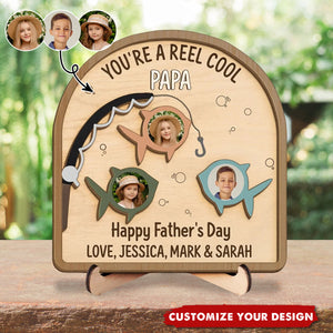Custom Photo You’re A Reel Keeper - Personalized Custom 2-Layered Wooden Plaque