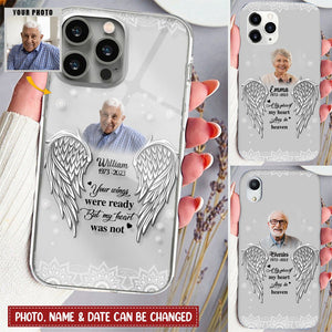 You left my world but never my heart - Personalized Memorial Phone Case