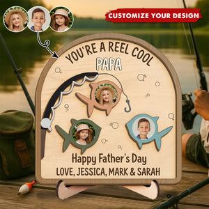 Custom Photo You’re A Reel Keeper - Personalized Custom 2-Layered Wooden Plaque