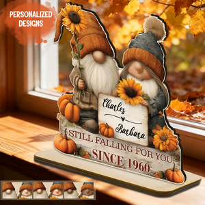 Still Falling For You Since - Personalized Fall Couple Wooden Decor