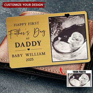 Personalized Father's Day Gift for Expecting Dad, Personalized Wallet Card