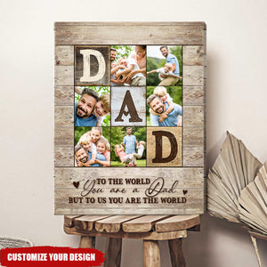 Personalized Fathers Day Picture Poster, Father’s Day Gifts From Kids