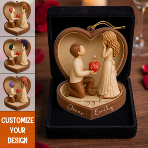 Personalized Couple Marriage Proposal Acrylic Ornament