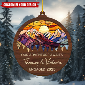 Our Adventure Awaits Engaged Ornament