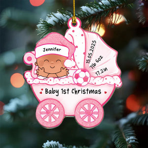 Personalized Baby First Christmas Baby Stroller Acrylic Ornament
