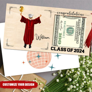 Personalized Graduation Money Holder, Class Of 2024 Graduation Gift