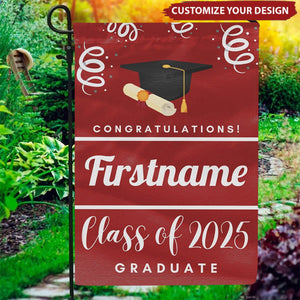 Personalized Garden Flag Class of 2025 Grad Flag