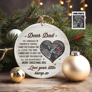 This Christmas Baby Bump To Daddy - Personalized Ultrasound Ornament