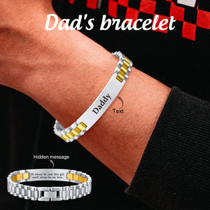 Daddy I Love You - Personalized Stainless Steel Bracelet