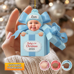 Personalized New Baby Christmas Ornament, Newborn Gift