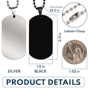 I Will Carry You With Me- Personalized Photo Dog Tag Necklace