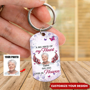 Memorial Your Wings Were Ready But My Heart Was Not Upload Photo Personalized Aluminum Keychain