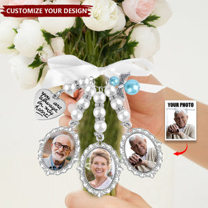 Personalised Wedding Bouquet Memorial Charm With Text & Photo