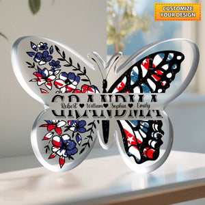 Personalized Kid Name Butterfly Acrylic Plaque Keepsake Gift