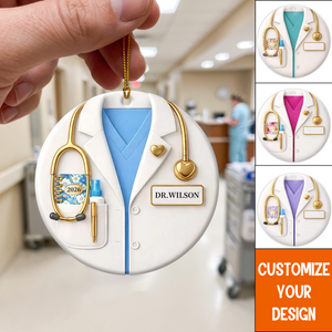 Personalized Custom Nurse Name Ornament, Healthcare Worker Gift