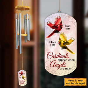 Gift For Mom Loss Dad Loss Memorial Cardinals Appear When Angels Are Near Wind Chimes