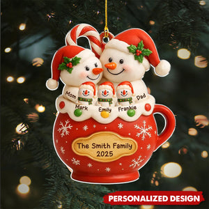 The Year We Became Happy Family - Personalized Custom Acrylic Ornament