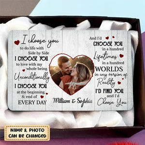 Custom Personalized I Choose You Wallet Card - Gift For Couples