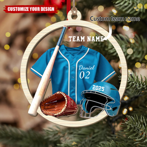 Personalized Baseball Players Ornament, Custom Baseball Team Ornament