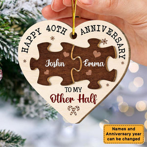Happy 20th Anniversary To My Other Half Circle Ornament