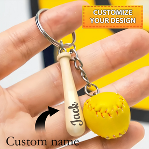 Personalized Baseball Keychain, Team Player Gifts, Groomsmen Gifts