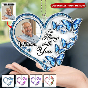Forever In My Heart - Personalized Memorial Custom Shaped Car Ornament