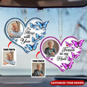 Forever In My Heart - Personalized Memorial Custom Shaped Car Ornament