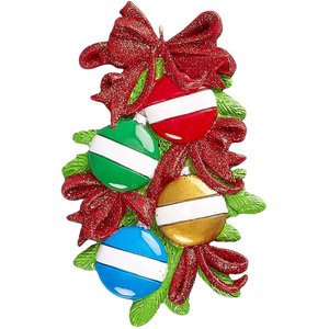 Family Christmas Ball Customized Name Home Ornament Gift