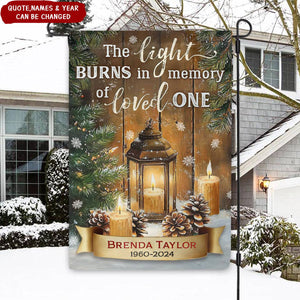 Your Light Will Always Shine In My Heart Personalized Memorial Garden Flag