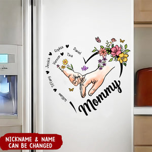 Gift for Grandma Flower Heart Personalized Sticker