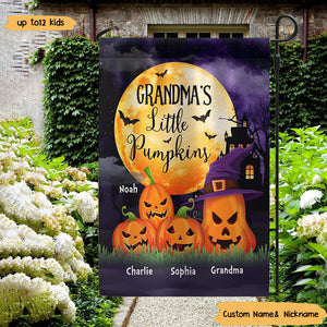 Grandma Pumpkin Halloween Fall Season Personalized Garden Flag