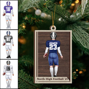 Football Season, Personalized 2 Layered Ornament