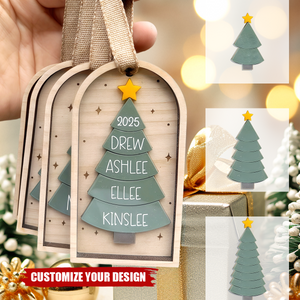Personalized Family Christmas Tree Ornament